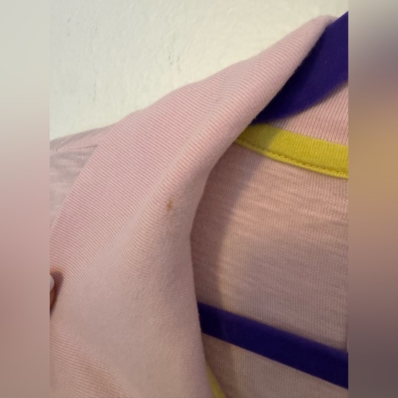 Anthropologie Daily Practice Sporty Striped Zip Cotton Dress Pink Small EUC - Picture 8 of 11